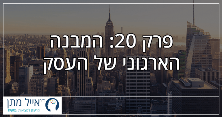 פרק 20 - המבנה הארגוני של העסק